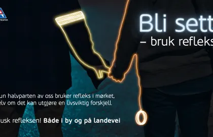 Trygg Trafikk bli sett bruk refleks