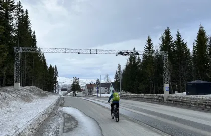 Syklist bomstasjon prestvannet Syklist bomstasjon prestvannet