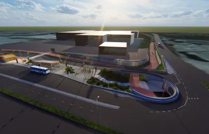 Illustrasjon Giæverbukta bussterminal